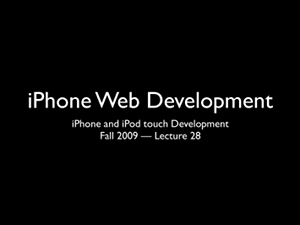 iPhone Web Development